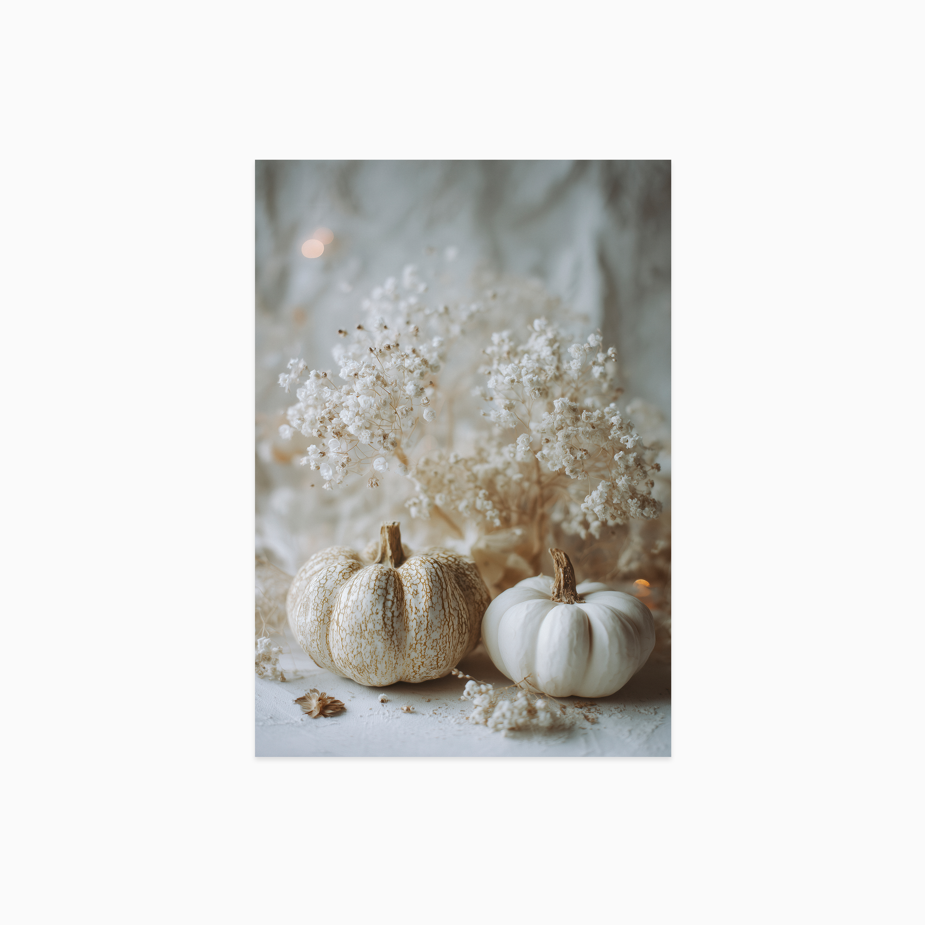 White Autumn Impression No 01 Poster