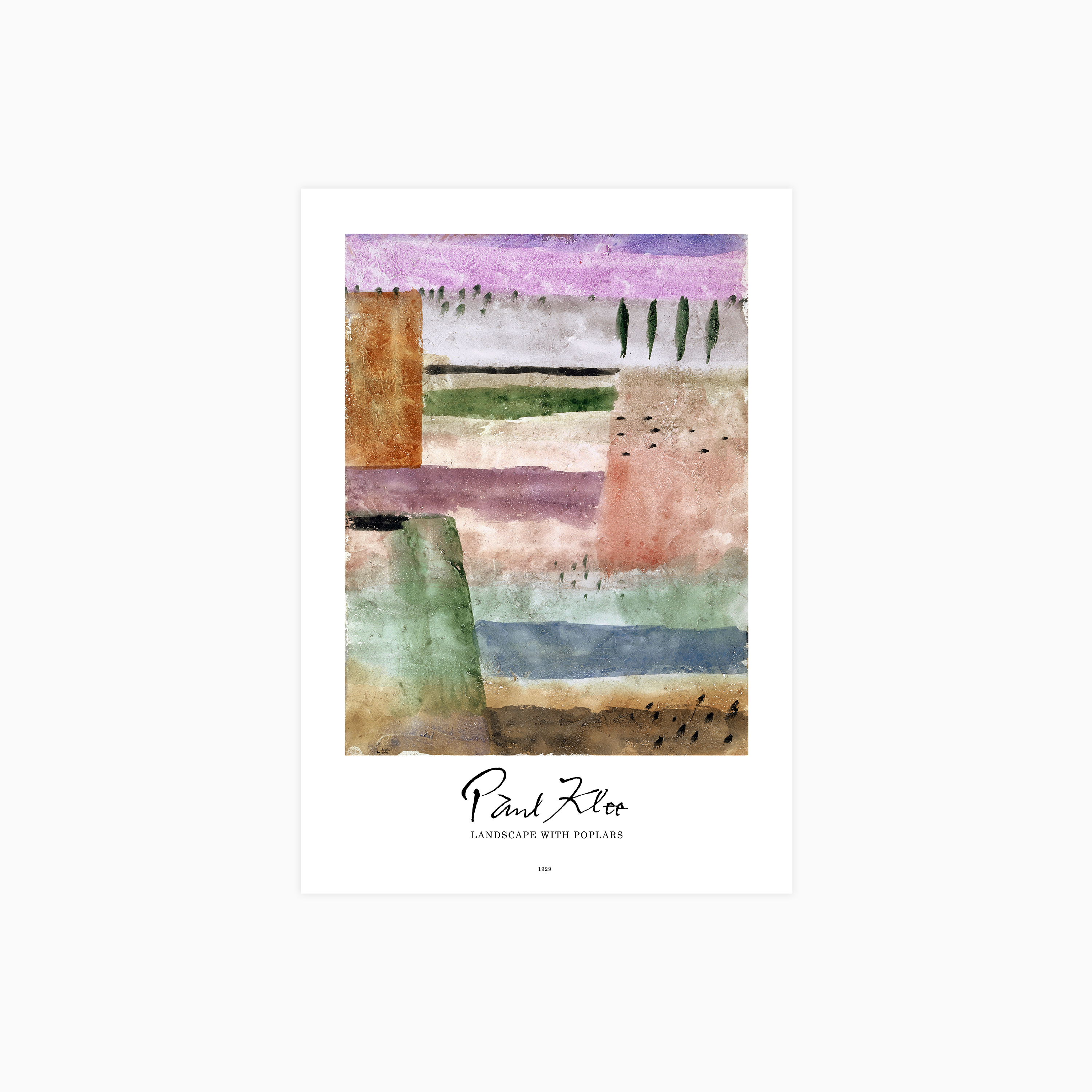 Landscape with Poplars Poster