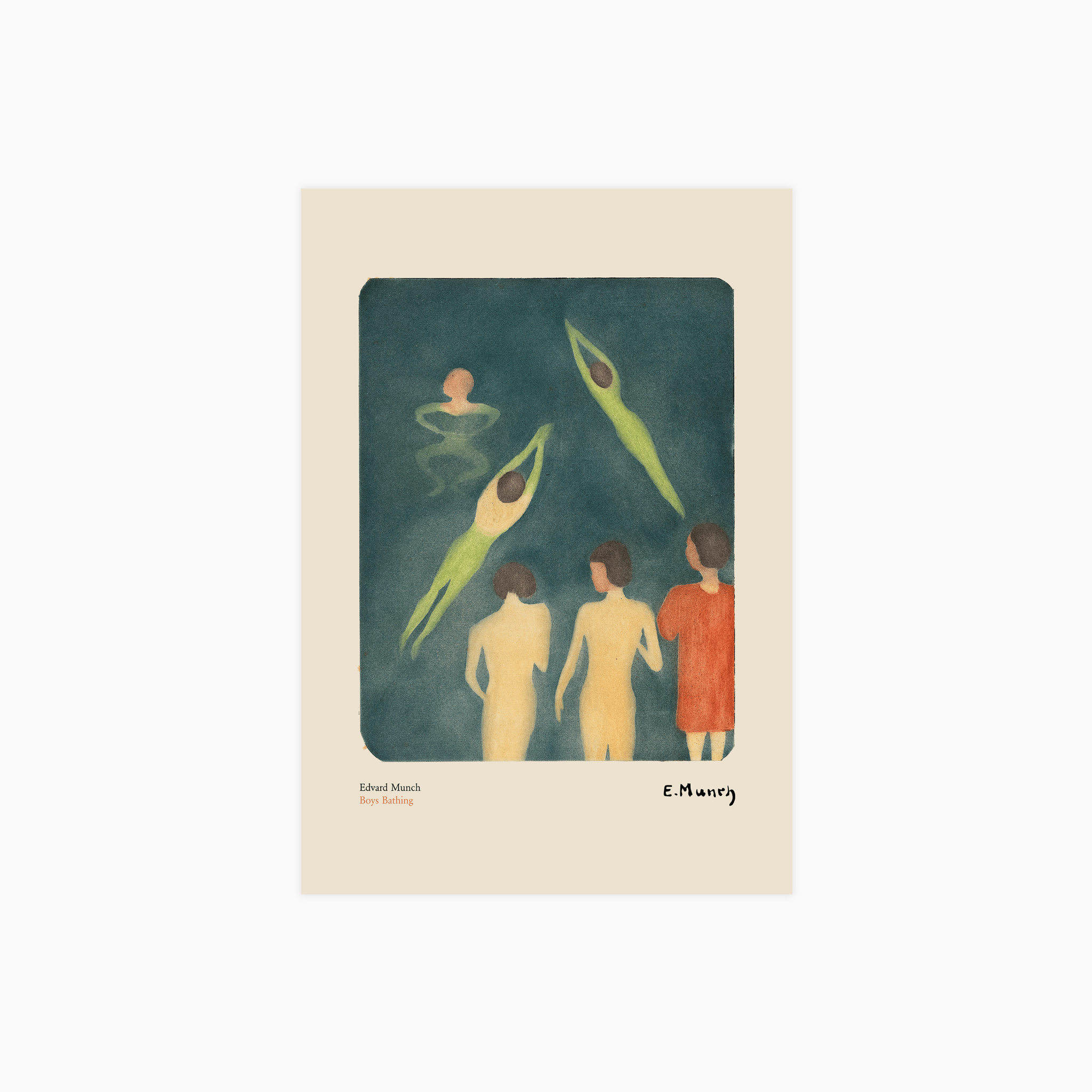Boys Bathing Poster