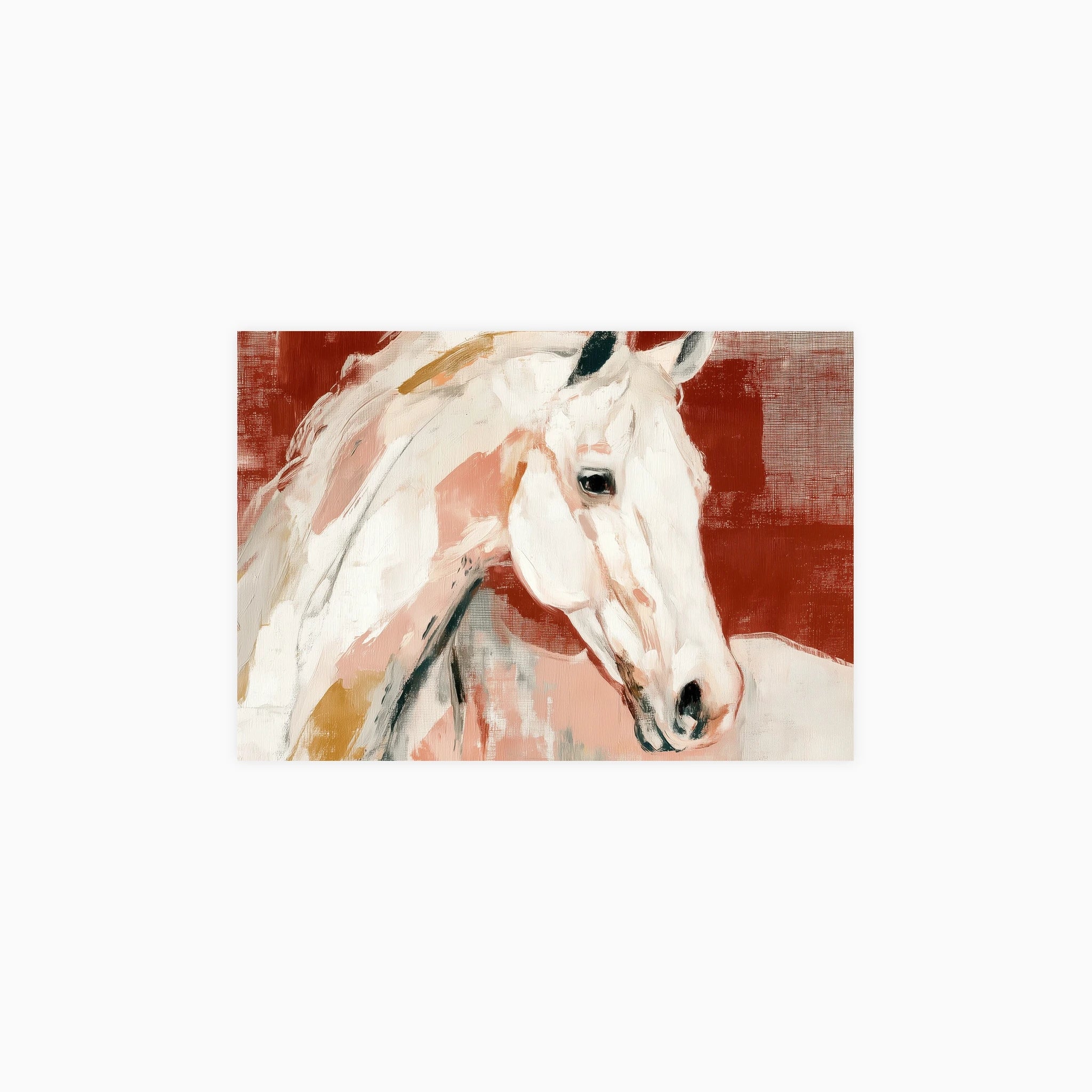 White Horse Portrait Poster