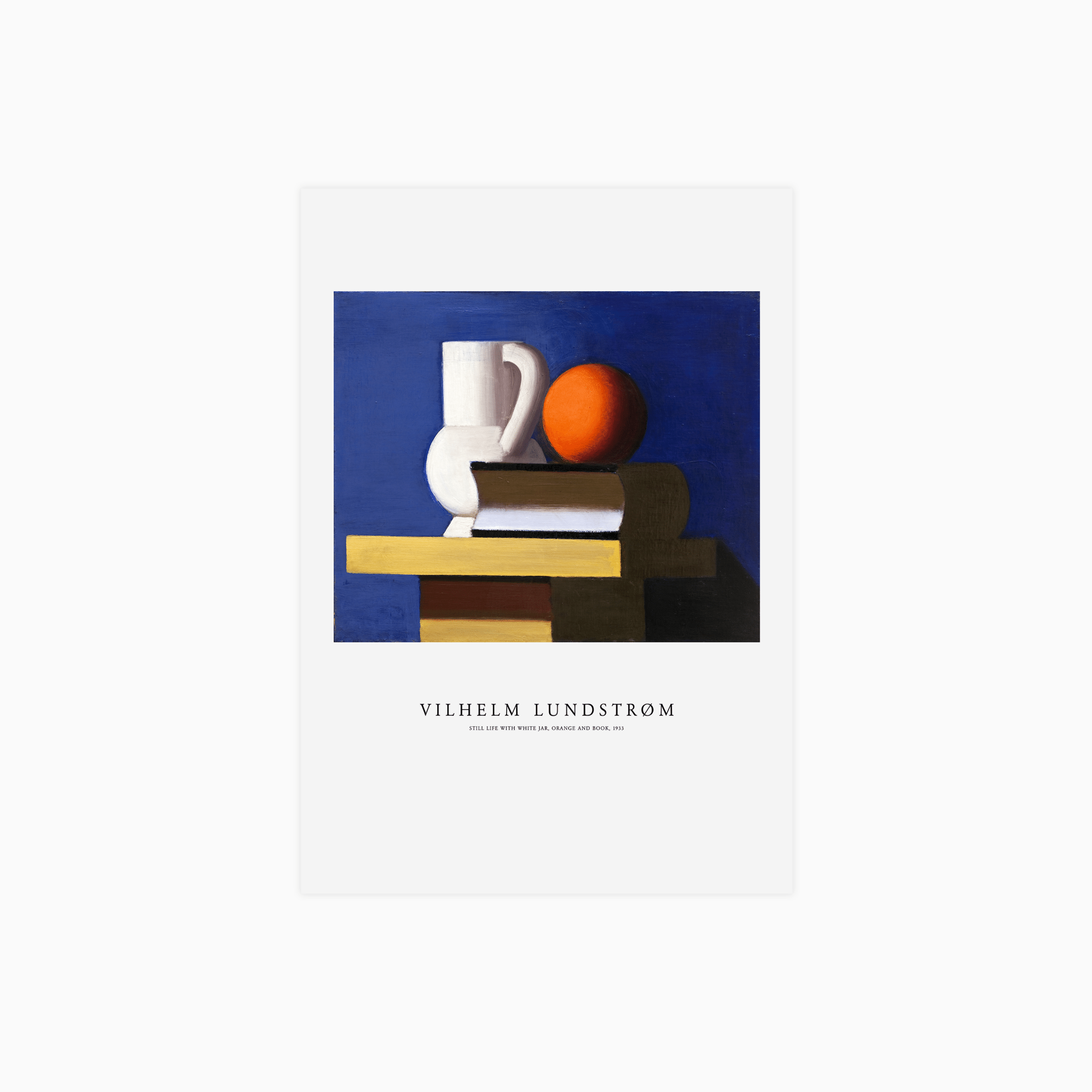 White Jar Orange and Book Poster