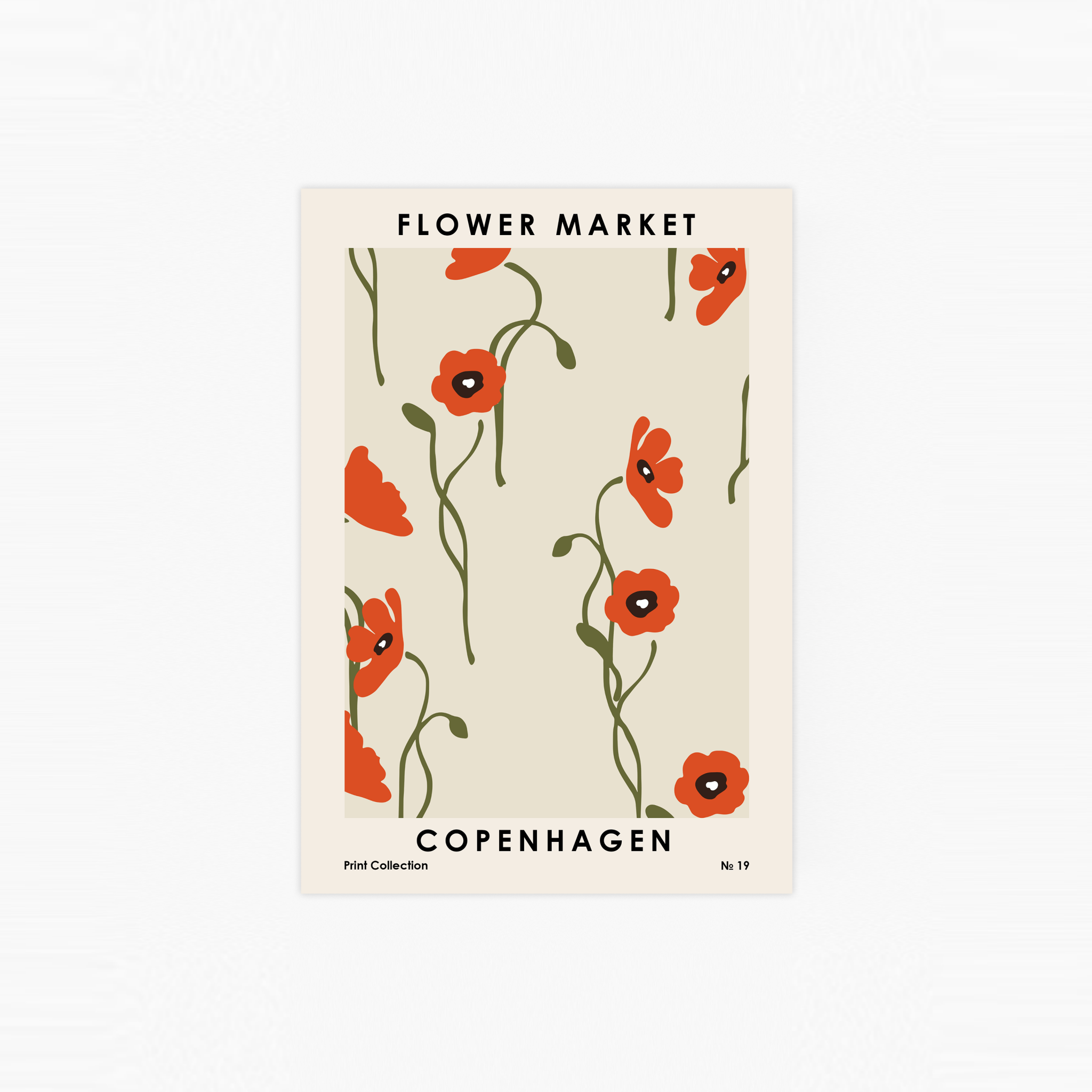 Flower Market Copenhagen Poster