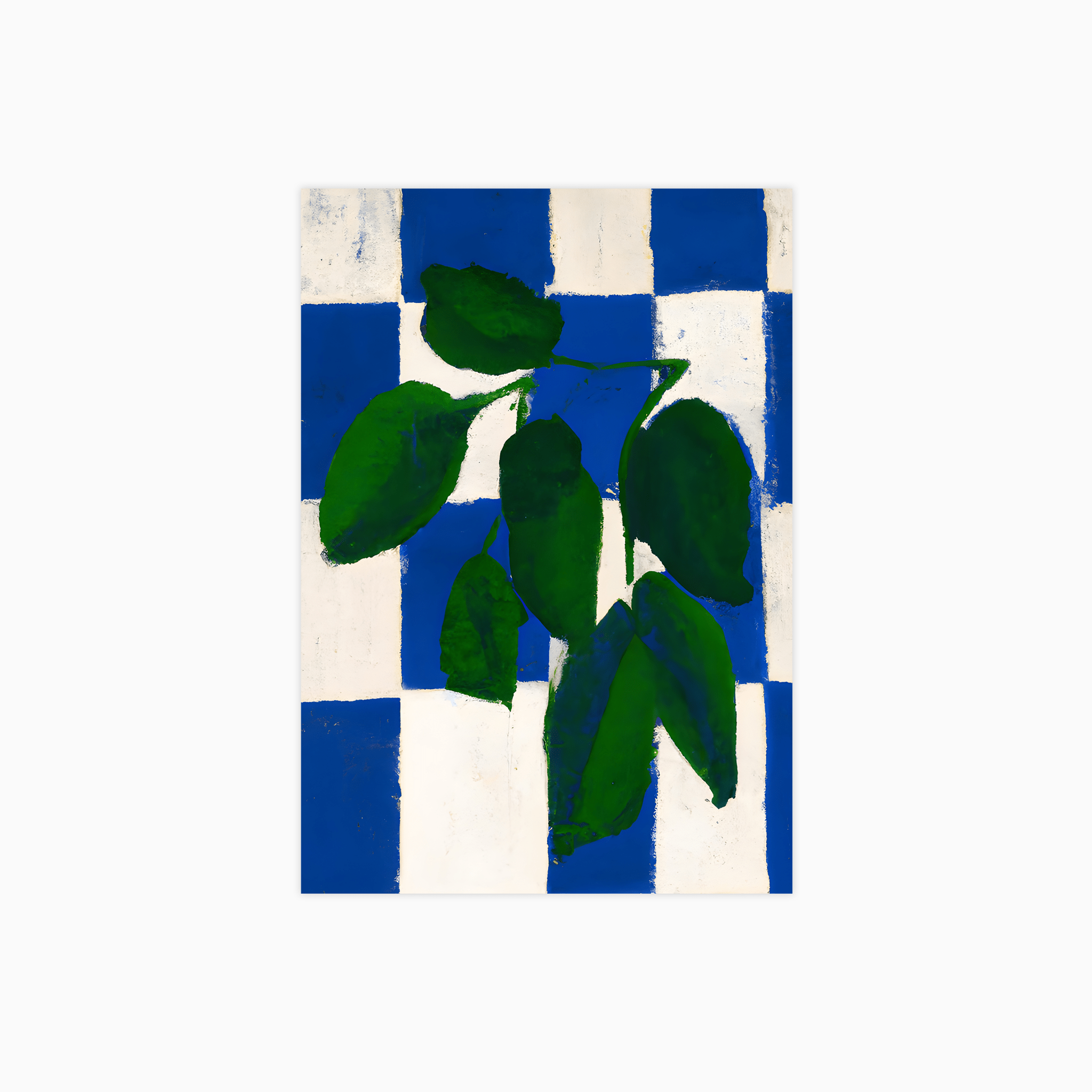 Checkered Greenery Poster