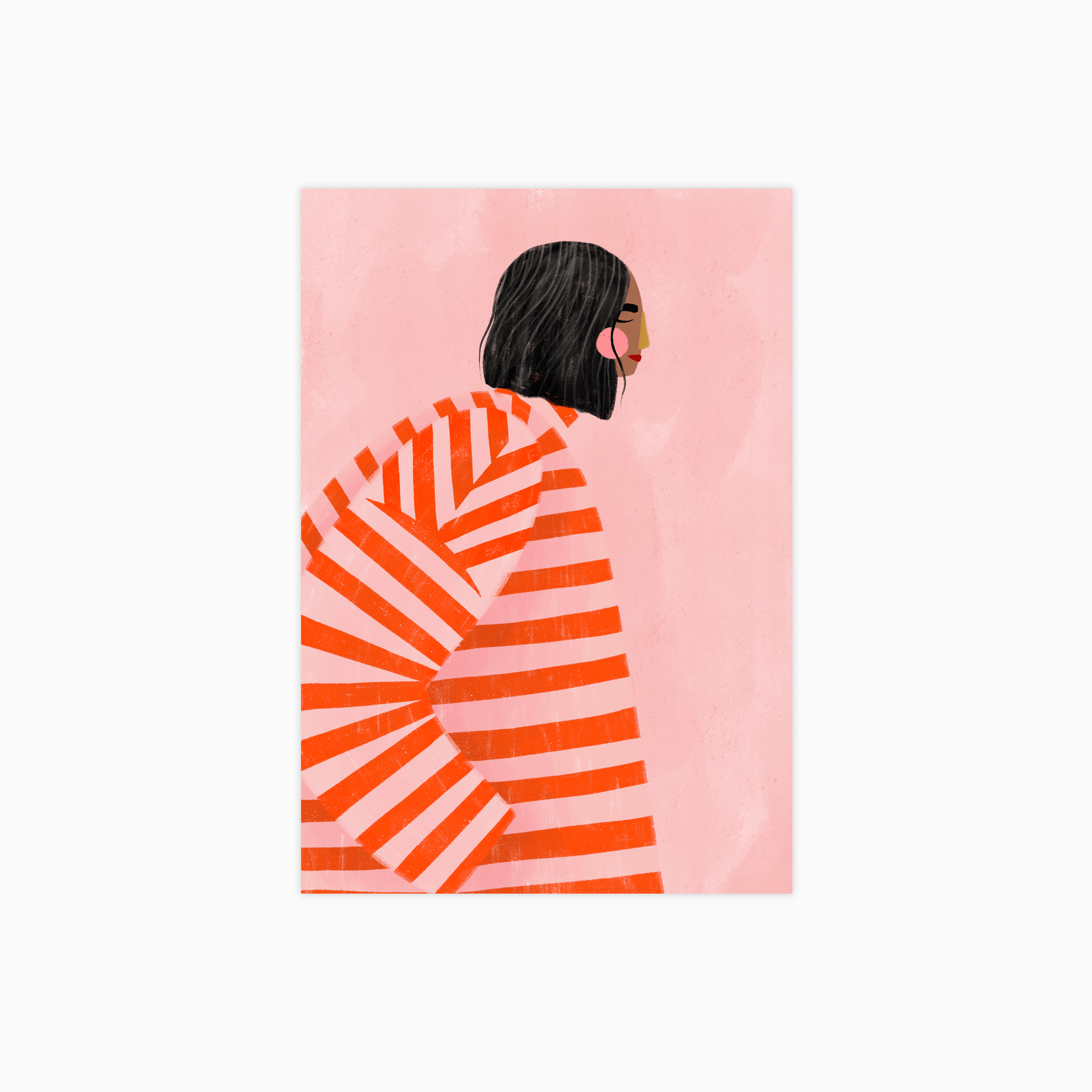 The Woman with the Orange Stripes Poster