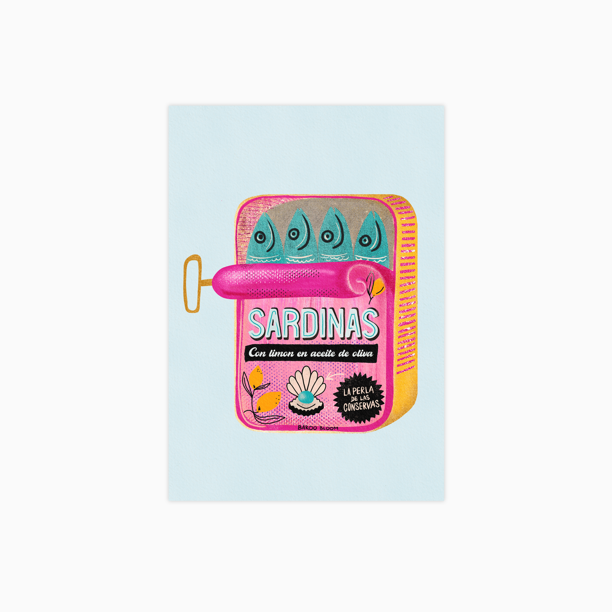 Sardines – Retro Spanish Tin Can Poster