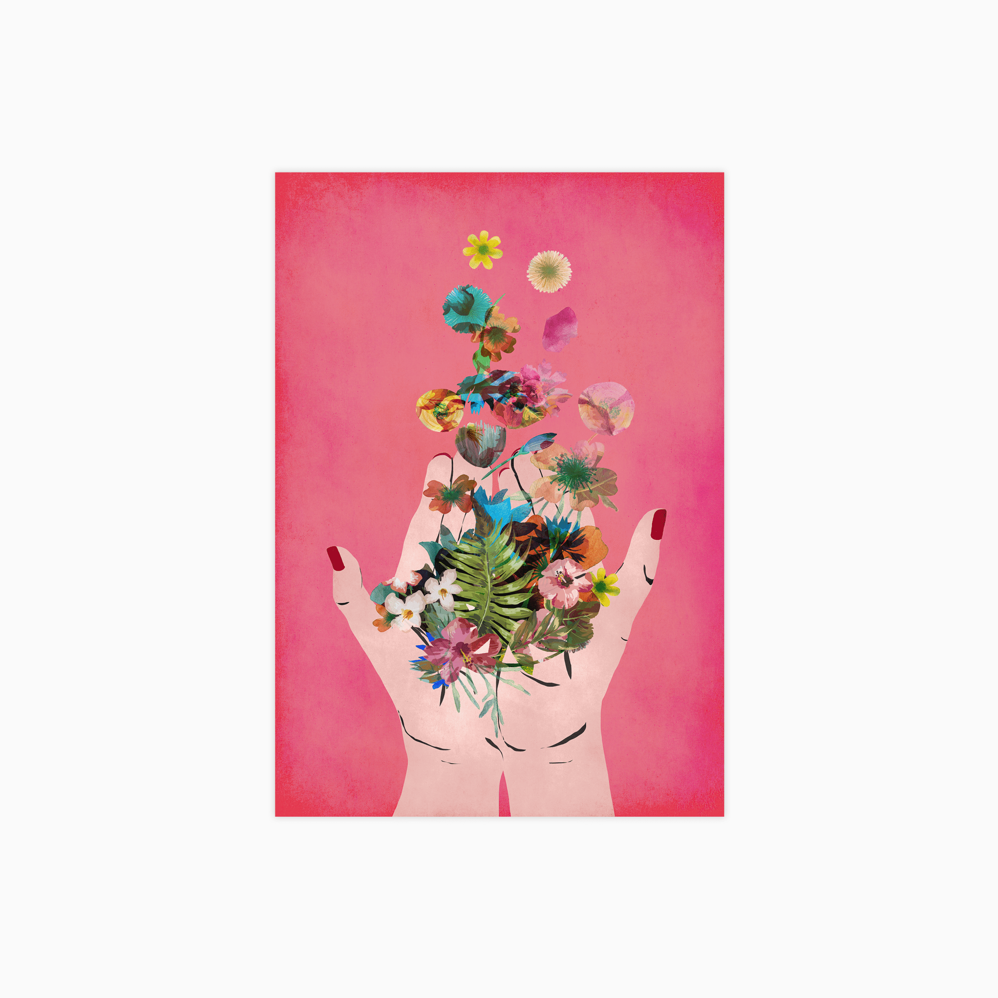 Frida's Hand's Pink Poster