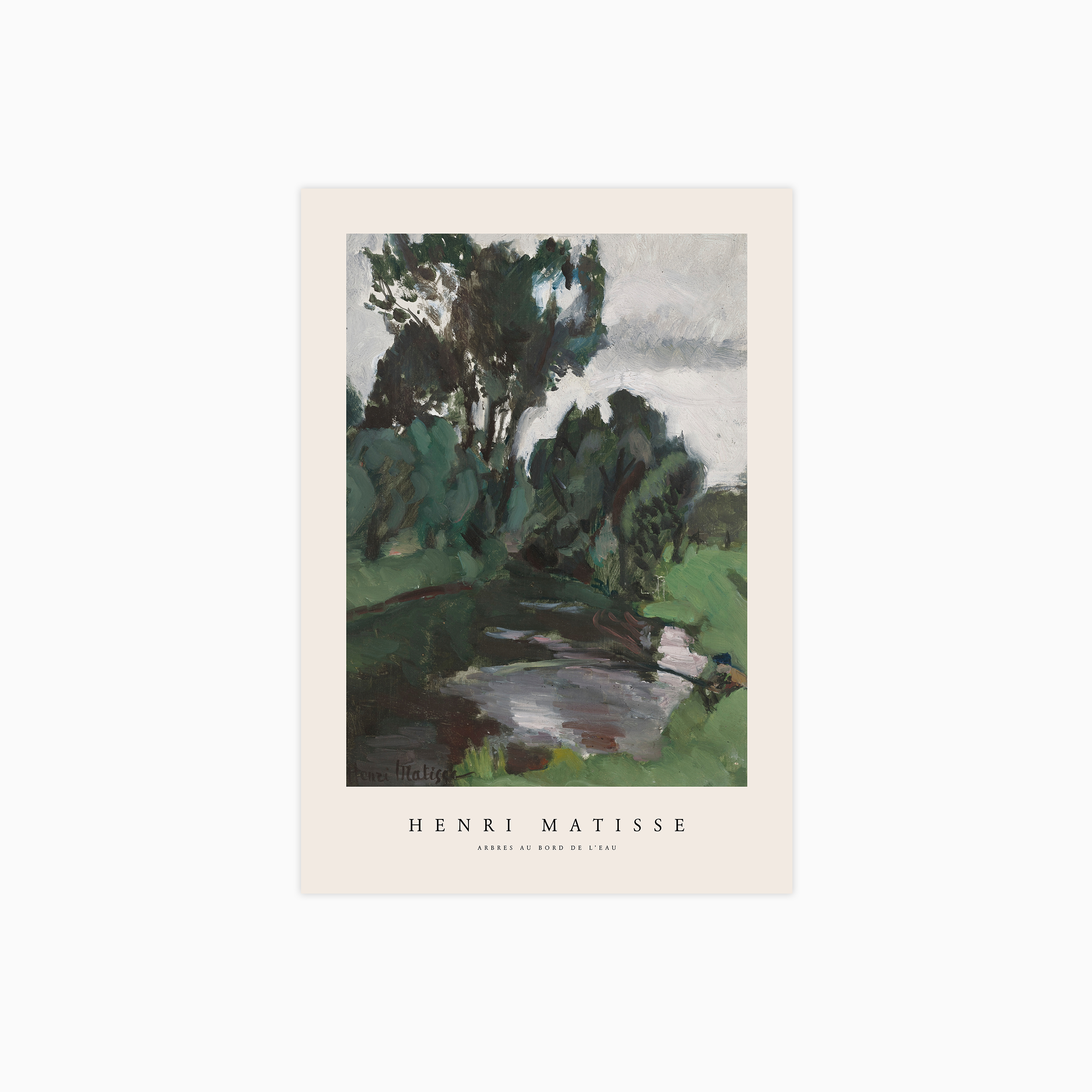 Arbres Au Bord De L’eau Poster