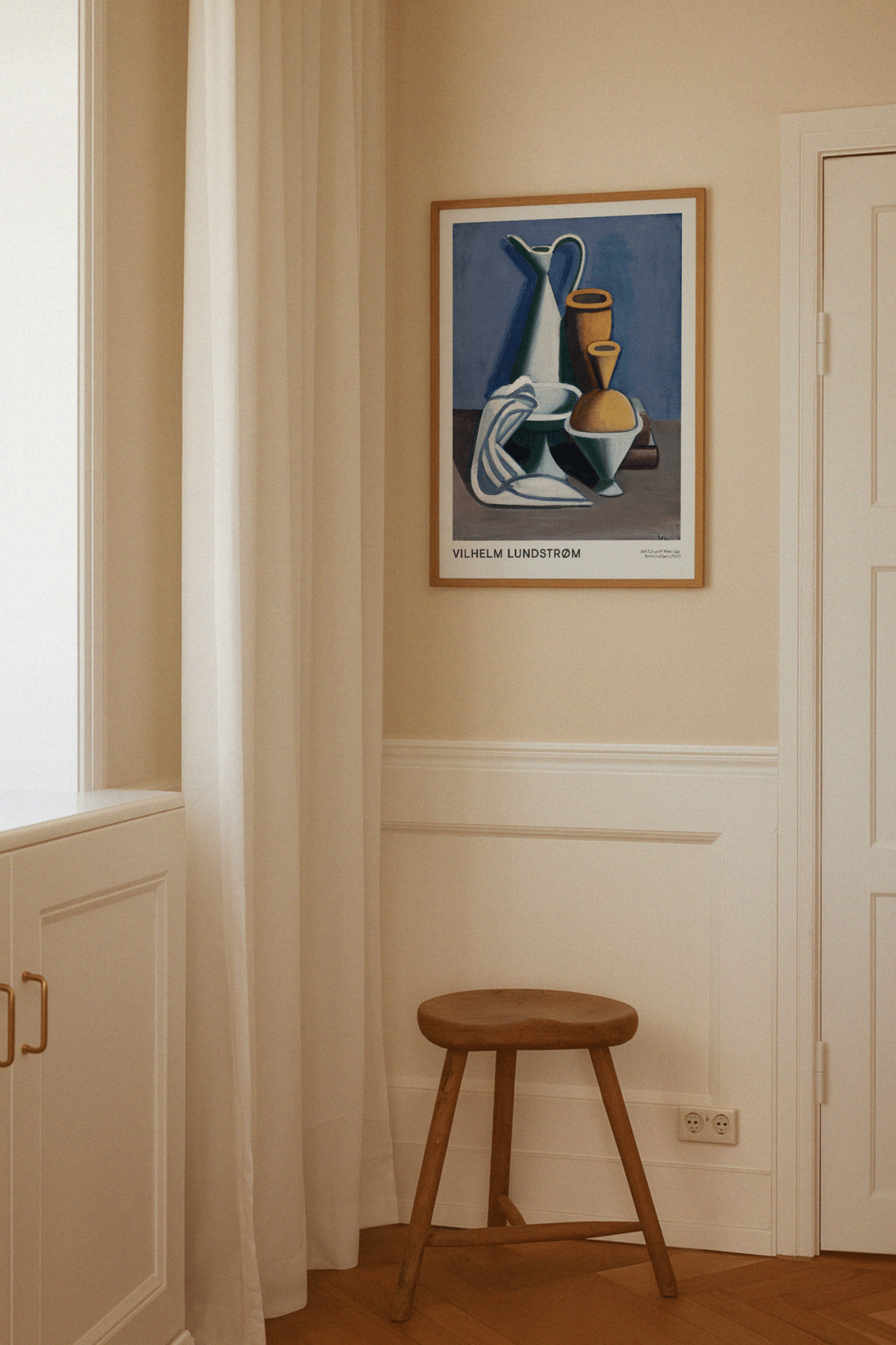 Still Life with Water Jug, Towel and Jars Poster